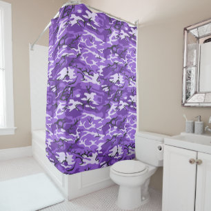 Purple Camo Shower Curtain