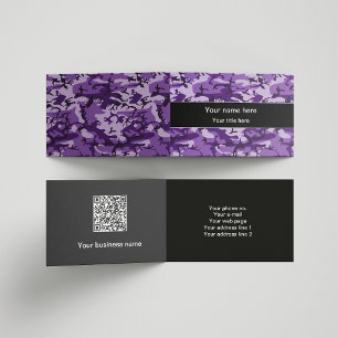 Purple Camouflage, Camouflage, Military, Army Business Card