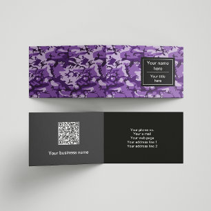 Purple Camouflage, Camouflage, Military, Army Business Card