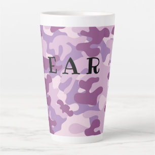 Purple Camouflage Latte Mug