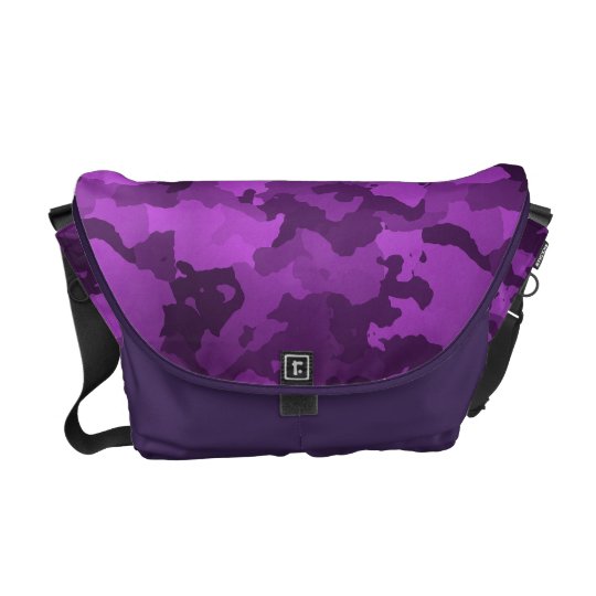 Purple Camouflage Messenger Bag