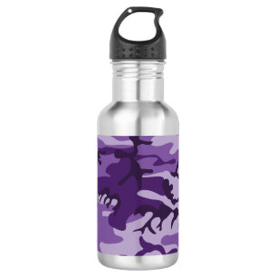 Purple Camouflage, Military, Army 532 Ml Water Bottle