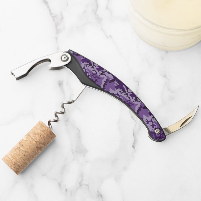 Purple Camouflage, Military, Army Corkscrew (Front)