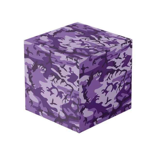 Purple Camouflage, Military, Army Cube (Front Angled)