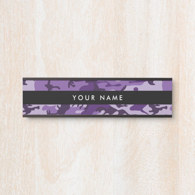 Purple Camouflage, Military, Army Door Sign (Front)
