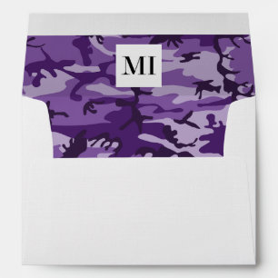 Purple Camouflage, Military, Army Envelope