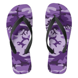Purple Camouflage, Military, Army Flip Flops