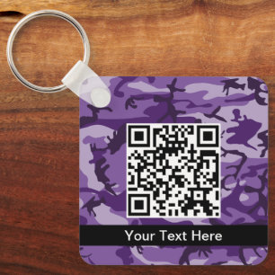 Purple Camouflage, Military, Army Key Ring