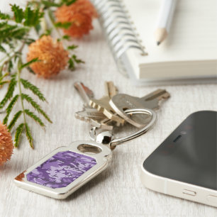 Purple Camouflage, Military, Army Key Ring
