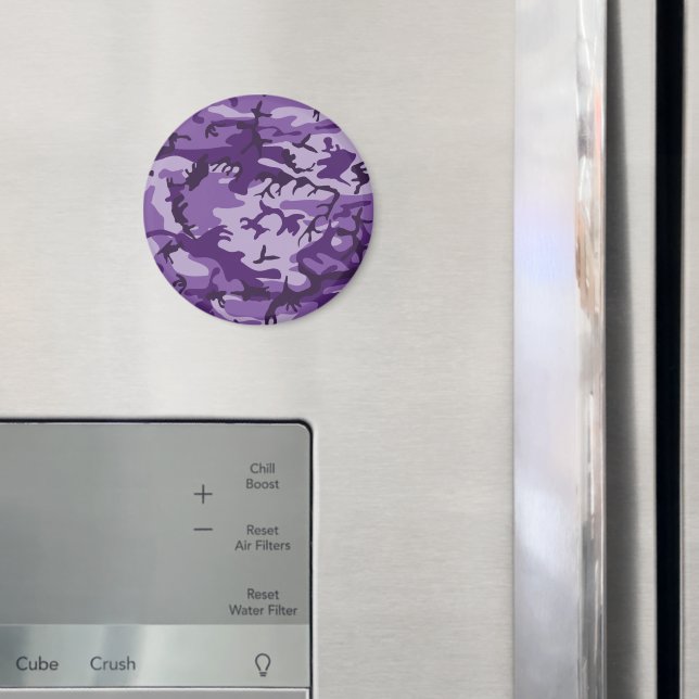 Purple Camouflage, Military, Army Magnet (In Situ (Fridge))