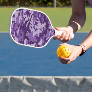 Purple Camouflage, Military, Army Pickleball Paddle
