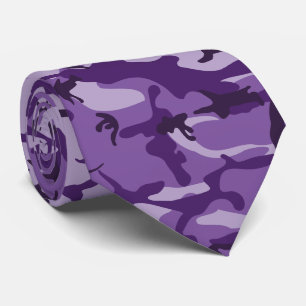 Purple Camouflage, Military, Army Tie
