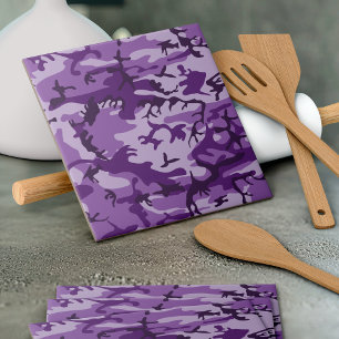 Purple Camouflage, Military, Army Tile