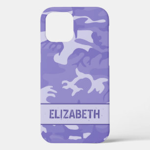 Purple Camouflage Monogram iPhone 12 Pro Case