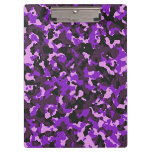 Purple camouflage pattern clipboard