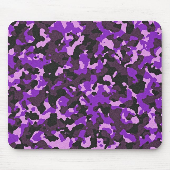 Purple camouflage pattern mouse mat (Front)
