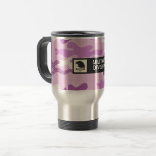 Purple Camouflage Pattern Travel Mug