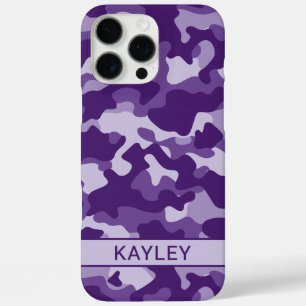 Purple Camouflage Personalized iPhone 16 Pro Max Case