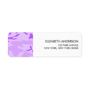 Purple Camouflage Return Address Labels