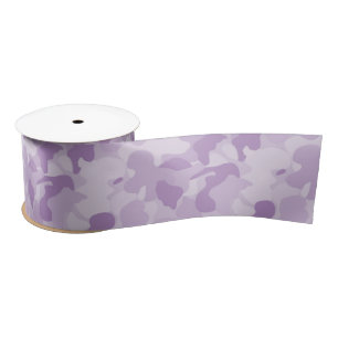 Purple Camouflage Satin Ribbon