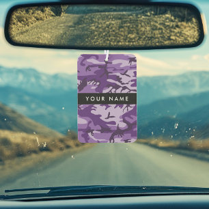 Purple Camouflage Your name Personalise Car Air Freshener