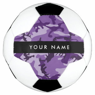 Purple Camouflage Your name Personalise Football