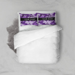 Purple Camouflage Your name Personalise Pillowcase
