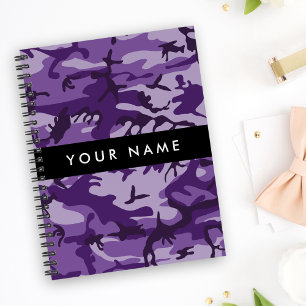 Purple Camouflage Your name Personalise Planner