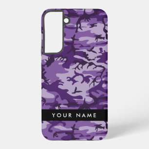 Purple Camouflage Your name Personalise Samsung Galaxy Case