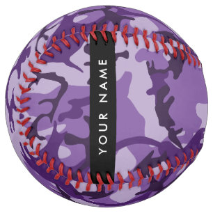 Purple Camouflage Your name Personalise Softball