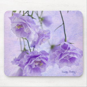 Purple Campanella Flowers Macro Mouse Mat