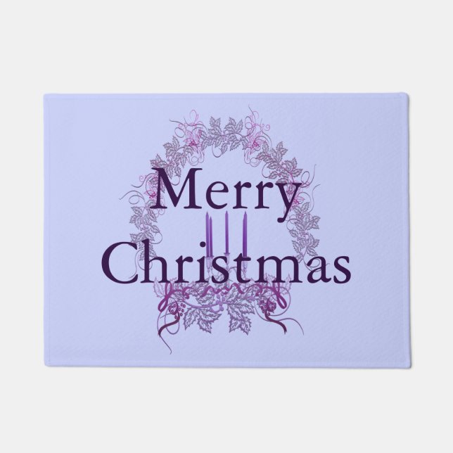 Purple Candles Doormat (Front)