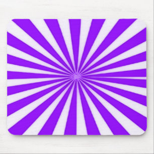 Purple Candy Cane Star Burst Stripes Pattern Mouse Mat