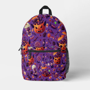 Purple Candy For Dracula Gothic Halloween Printed Backpack