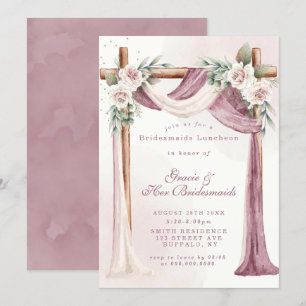 Purple Canopy Florals Bridesmaids Luncheon Invites