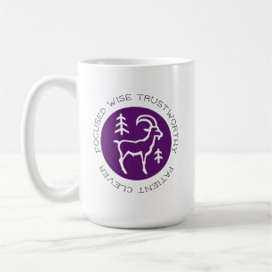 Purple Capricorn Zodiac Star Sign Astrology Trait Coffee Mug