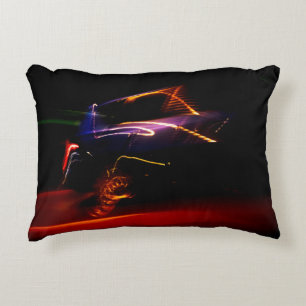 purple car dance accent pillow