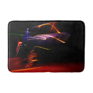 purple car dance bath mat