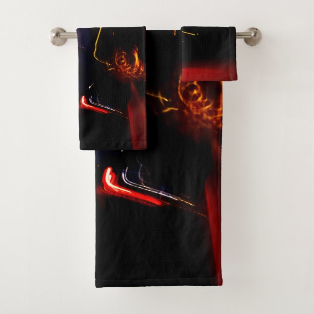 purple car dance bath towel set (Insitu)