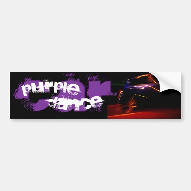 purple car dance bumper sticker (Front)