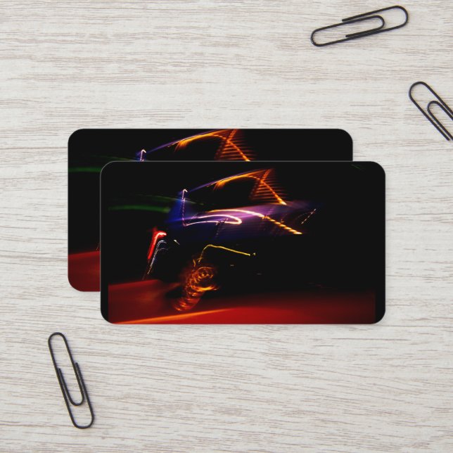 purple car dance business card (Front/Back In Situ)