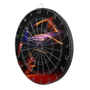 purple car dance dartboard