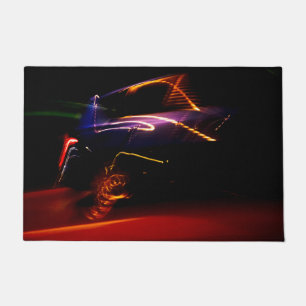 purple car dance doormat