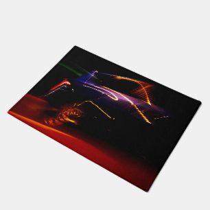 purple car dance doormat