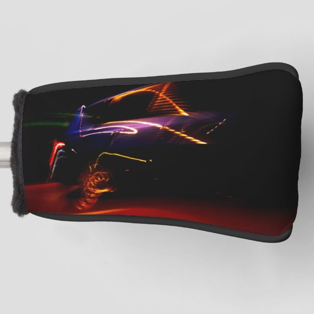 purple car dance golf head cover (Front)