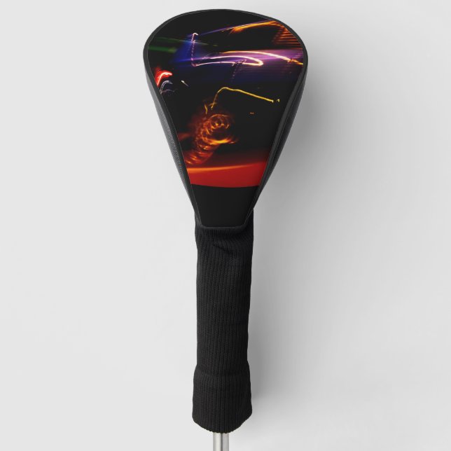 purple car dance golf head cover (Front)