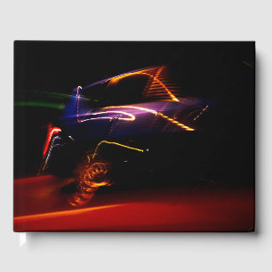 purple car dance guest book