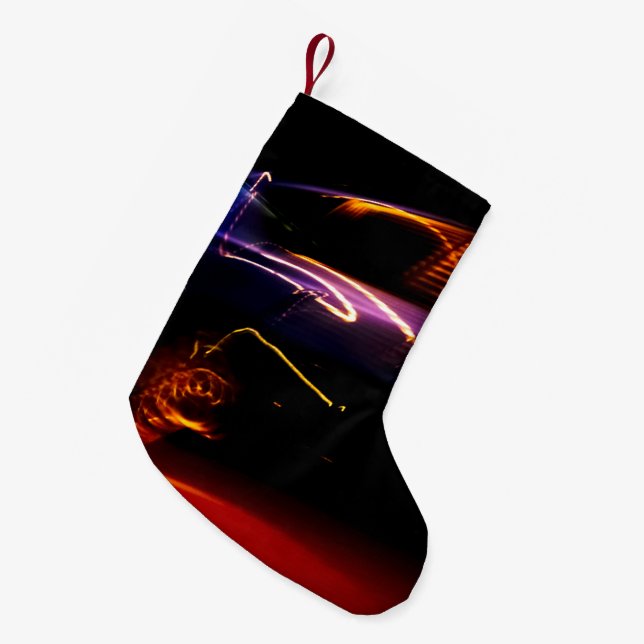 purple car dance small christmas stocking (Front (Hanging))