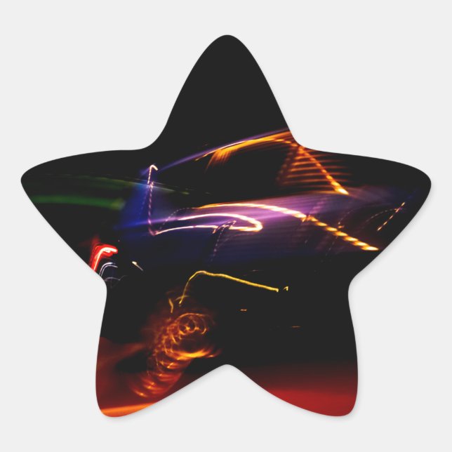 purple car dance star sticker (Front)