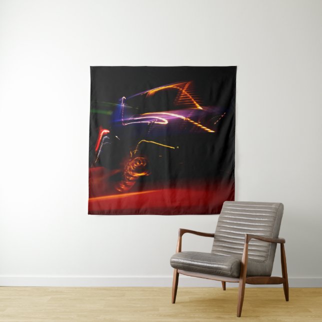 purple car dance tapestry (In Situ)
